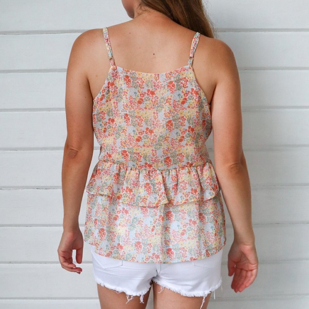 Floral Peplum Cami - Picture 3 of 4